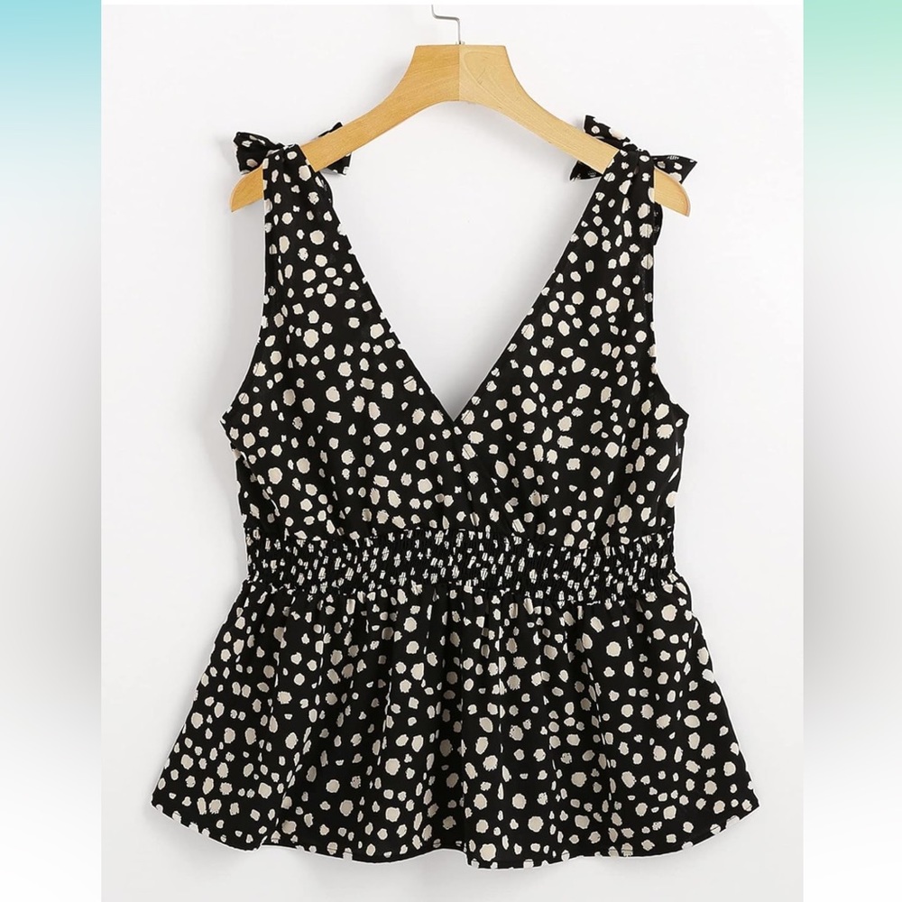 Tie Strap V Neck Tank Top